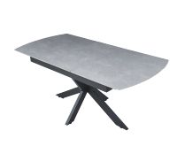 Mesa de Comedor Extensible Gris Moderna con Diseño Elegante y Patas Estables para Uso en el Hogar, Hotel y Oficina