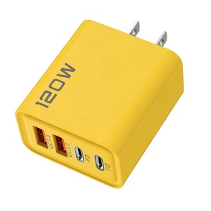 UK <strong>Plug</strong> 120W 4 Ports Fast <strong>Charging</strong> Block 120W USB Type C QC3.0 Wall Charger Usb-c Travel Adapter for Laptop Mobile Phone - Product Image 4