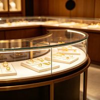 GZowin Schmuck-Vitrine LED-Beleuchtung Umweltfreundlich Recycelbar Wasserdicht Anpassbar Tragbar Leichtgewichtig