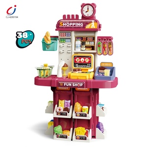 Jouet de <span class=keywords><strong>caisse</strong></span> <span class=keywords><strong>enregistreuse</strong></span> de supermarché Chengji, simulation de nourriture, jeu de supermarché pour <span class=keywords><strong>enfants</strong></span> avec lumière et son - Product Image 1