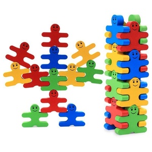 Bloques de Equilibrio de Dibujos Animados para Niños, Bloques de Construcción Creativos, Juego de Bloques de Construcción DIY, Juguetes Educativos de Madera Montessori - Product Image 4