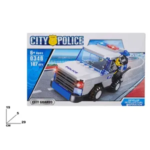 Vehículo todoterreno de la policía de la ciudad, juego de bloques de construcción de 107 piezas para niños de 6 años en adelante - Product Image 2