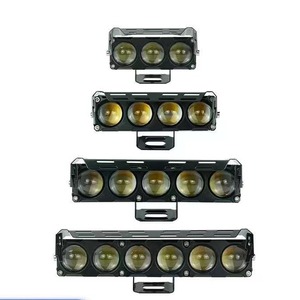 Qideguan Motorcycle Spotlight 4-Eye <b>LED</b> Headlight <b>Projector</b> White Yellow Dual Color IP68 Waterproof - Product Image 5