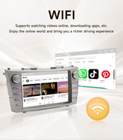 Autoradio BQCC 9 pouces Octa Core avec Mirrorlink, lecteur multimédia pour véhicule Android pour Toyota Camry, Carplay sans fil, WIFI, GPS, RDS, FM, 4G