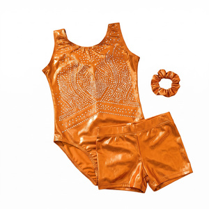 Body da Ginnastica Senza Maniche in Poliestere per Bambine, Scintillante, Colorato, per Danza e Atletica, 5-6 Anni - Product Image 6