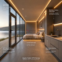 Casa Prefabricada Moderna de Lujo Tipo Cabaña Apple, Cápsula Espacial Portátil, Mini Casa para Hotel