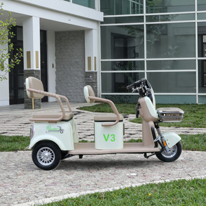 รถสามล้อสำหรับผู้ใหญ่ 48v 500w มอเตอร์ไร้แปรงถ่าน โครงเหล็ก แบบเปิด 2 ที่นั่ง รับน้ำหนัก 100-200 กก. รุ่น V3 เปิด - Product Image 3