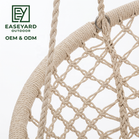 Fauteuil suspendu en macramé à franges bohèmes, chaise en coton - Meubles de jardin pour l'intérieur et l'extérieur