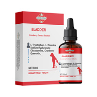 Gouttes d'extrait de canneberge biologique OEM ODM pour chats et chiens - Complément alimentaire pour la santé des voies urinaires pour la digestion sensible, toutes races