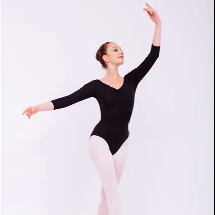 Factory Sale Ballet Dance Leotard for girls long sleeve supplex /spandex gym training ballet dance Leotards