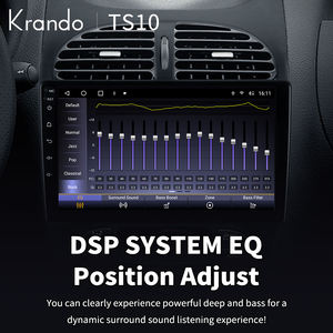 Autoradio automatique Android Krando pour Peugeot <span class=keywords><strong>206</strong></span> 2004 - 2010 lecteur multimédia sans fil Carplay unité principale Navigation GPS stéréo - Product Image 6