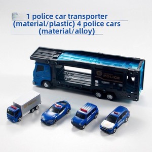 <span class=keywords><strong>TOMY</strong></span> Ensemble de 2 véhicules de police en alliage moulé sous pression à l'échelle 1/5 (camion de remorquage et camion de transport) pour garçons - Modèles de véhicules jouets - Product Image 3