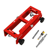 Kit de gabarit pour charnières de porte en alliage d'aluminium, compatible avec les routeurs, gabarit réglable pour mortaise et tenon