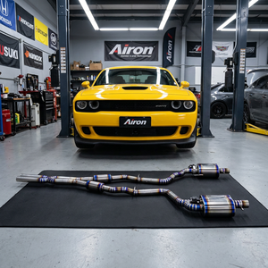 Airon Scarico Catback Valvetronic in Lega di Titanio per Dodge Challenger 2015-2025 3.6L, Montaggio Diretto, Tono <span class=keywords><strong>Profondo</strong></span>, Colore Oro/<span class=keywords><strong>Blu</strong></span> - Product Image 1
