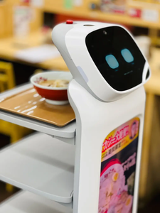 Restaurante Robot de entrega de alimentos Navegación automática Hotel Cafetería Entrega inteligente Robot de alimentos con pantalla publicitaria - Product Image 5