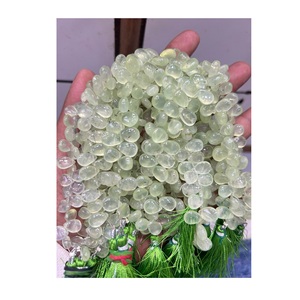 ลูกปัดหินพรีไนท์ธรรมชาติขัดเงาอย่างดีสำหรับทำเครื่องประดับ - Product Image 1