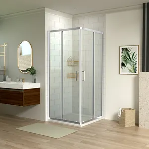 高品质浴室铝框转角淋浴房滑动淋浴房