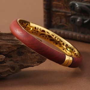 Vintage Sandalwood <b>Bracelet</b> <b>Silver</b> Inlaid <b>Cuff</b> <b>Bracelet</b> Chinese Retro Wood <b>Silver</b> Jewelry For Women Gift - Product Image 6