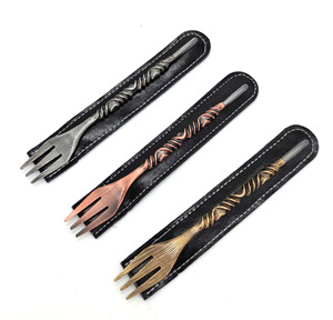 Accesorios para narguile, perforador de tenedor para narguile, dos extremos usan un tenedor clásico doble para narguile, <span class=keywords><strong>shisha</strong></span>, tabaco, embalado con bolsa de cuero - Product Image 1