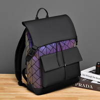 Mochila de gran capacidad a la moda para hombre 2025, mochila escolar impermeable geométrica de moda para estudiantes universitarios para viaje, bolsa de ordenador de trabajo