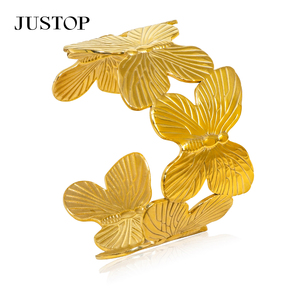 Bague papillon plaquée or JUSTOP, alliage, style vintage, unisexe, bijoux à porter au quotidien - Product Image 1