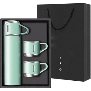 3 Piece Set Water Bottle Tumbler Gift Set Tumbler Set Vacuum Insulated Travel Tumbler 3 in 1 Water Bottle Kit With Handle - Product Image 1