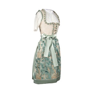 OEM <b>Women</b> Traditional Dirndl <b>Dress</b> Floral Embroidered Fitted Bodice Knee Length A Line Skirt Short Sleeve <b>Vintage</b> Style - Product Image 3