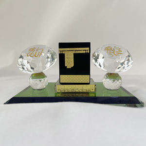 Cristal diamanté de haute qualité avec impression dorée Allah <span class=keywords><strong>Mohammed</strong></span> et Kaaba, cadeau islamique MH-G0488 - Product Image 4