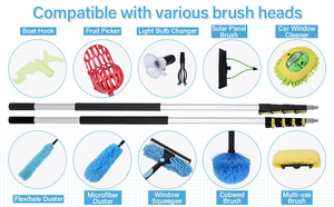 Nhà Máy Bán Hàng Trực Tiếp Nhà Sản Xuất 4-24 Ft Trọng Lượng Nhẹ Nhôm Flip-Tab Cơ Chế Khóa Telescoping Cực Với Đinh Tán Kim Loại Mẹo - Product Image 2