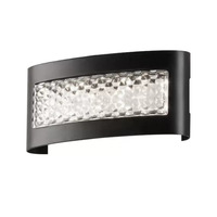 Lámpara de Pared LED Moderna para Exteriores, Impermeable, de Aluminio Negro, para Porche de Villa