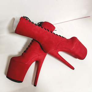 Party Thick Sole Platform Women's Super High <b>Heel</b> Stripper Pole <b>Dance</b> <b>Boots</b> - Product Image 3