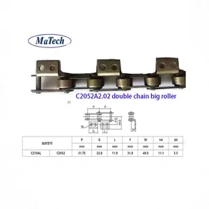 Factory MaTech Machine Parts 16a Short Pith Conveyor Chain With Attachments