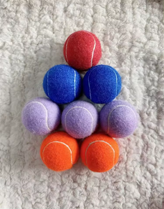 Özel logo 2.5 "6.5cm çap çevre dostu kauçuk Pet tenis topları köpekler için Pet güvenli köpek oyuncaklar egzersiz eğitimi için - Product Image 4