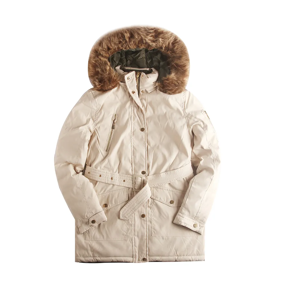 Stockpapa 숙녀 뒤집을 수 있는 따뜻한 무거운 롱 라인 코트 100% 폴리 에스테르 고품질 겨울 방풍 코트 여성 의류 재고