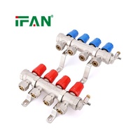 Collecteur PEX IFAN OEM pour chauffage par le sol radiant DN25*3/4" 2-8 voies eau froide et chaude