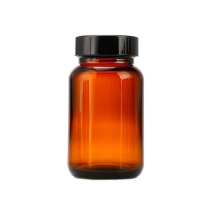 Competitive Price 150cc Amber Glass Bottle <b>Plastic</b> Lid Capsule Supplement Pills Bottle Custom Brown Empty Glass Pill Bottles - Product Image 6