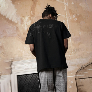 Camiseta KingSen Personalizada para Hombre, 100% Algodón, Hombros Caídos, Corte Holgado, Bordado, Estilo Casual, Manga Corta, Deportiva, Streetwear - Product Image 5