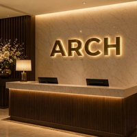 Lettres en relief personnalisées avec bandes LED rétroéclairées 3D, enseigne de magasin, acrylique, acier inoxydable, publicité intérieure, signalisation lumineuse pour entreprises