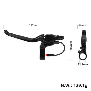 Leviers de frein gauche et droit avec tête étanche pour trottinette électrique K-kaze K1 / K1 Plus, freins à disque, accessoires Kk Plus - Product Image 2