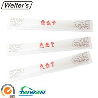 Cure-dents jetables en plastique blanc ivoire Welter, emballage individuel, modèle BP2-5A, impression 2 couleurs, 86 mm, 1 pièce, en stock pour hôtels