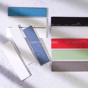 Век мозаика 50*200 мм ручной работы керамическая настенная плитка Метро полированная волнистая поверхность для кухни или ванной - Product Image 1