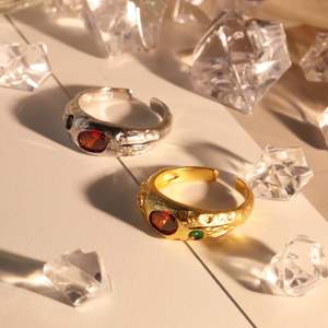 Женские обручальные кольца с натуральным фианитом, 925 стерлингового серебра - Product Image 2