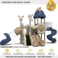 Perosotan Spiral Ganda Transparan SageDelightRides untuk Taman Bermain Luar Ruangan, Set Pegangan Tangga, HDPE untuk Anak-Anak, Grosir