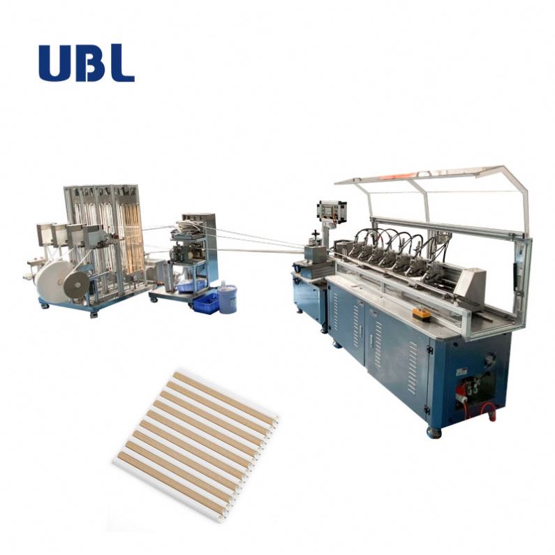 UBL Factory High Speed Flexible Straw Bending Machine With Paper Wraping