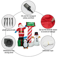 Décorations gonflables lumineuses de Noël en gros, Père Noël de 1,5 m avec cadeaux, pingouins et bonhommes de neige pour décorations d'événements