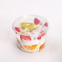 Promotie Logo Afdrukken 16Oz 24Oz 32Oz Ronde Vorm Plastic Huisdier Salade Fruit Groente Noten Deli Container Cup Met Deksel
