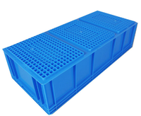 Boîte de manutention en plastique robuste empilable, caisse de manutention en plastique à parois droites, conteneur d'expédition, personnalisable en couleur