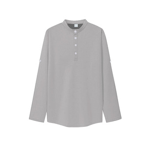 Men's Long Sleeve <b>Waffle</b> Polo <b>Shirt</b> Solid Color Button Front Casual Cotton Bamboo Fiber Regular Fit Spring Autumn Wear - Product Image 1