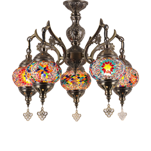 Lampadari in Stile <span class=keywords><strong>Turco</strong></span> per il Sud-Est Asiatico, Illuminazione LED Vintage per Salotti Classici e Ristoranti Thailandesi, Dimensione Media - Product Image 1