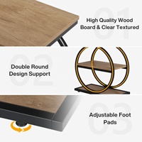 Table d'appoint étroite avec 3 étagères de rangement, table d'appoint en bois avec cadres en métal noir, petite table d'appoint de canapé industrielle salon